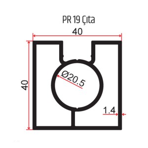 40x40 Tek Kanallı